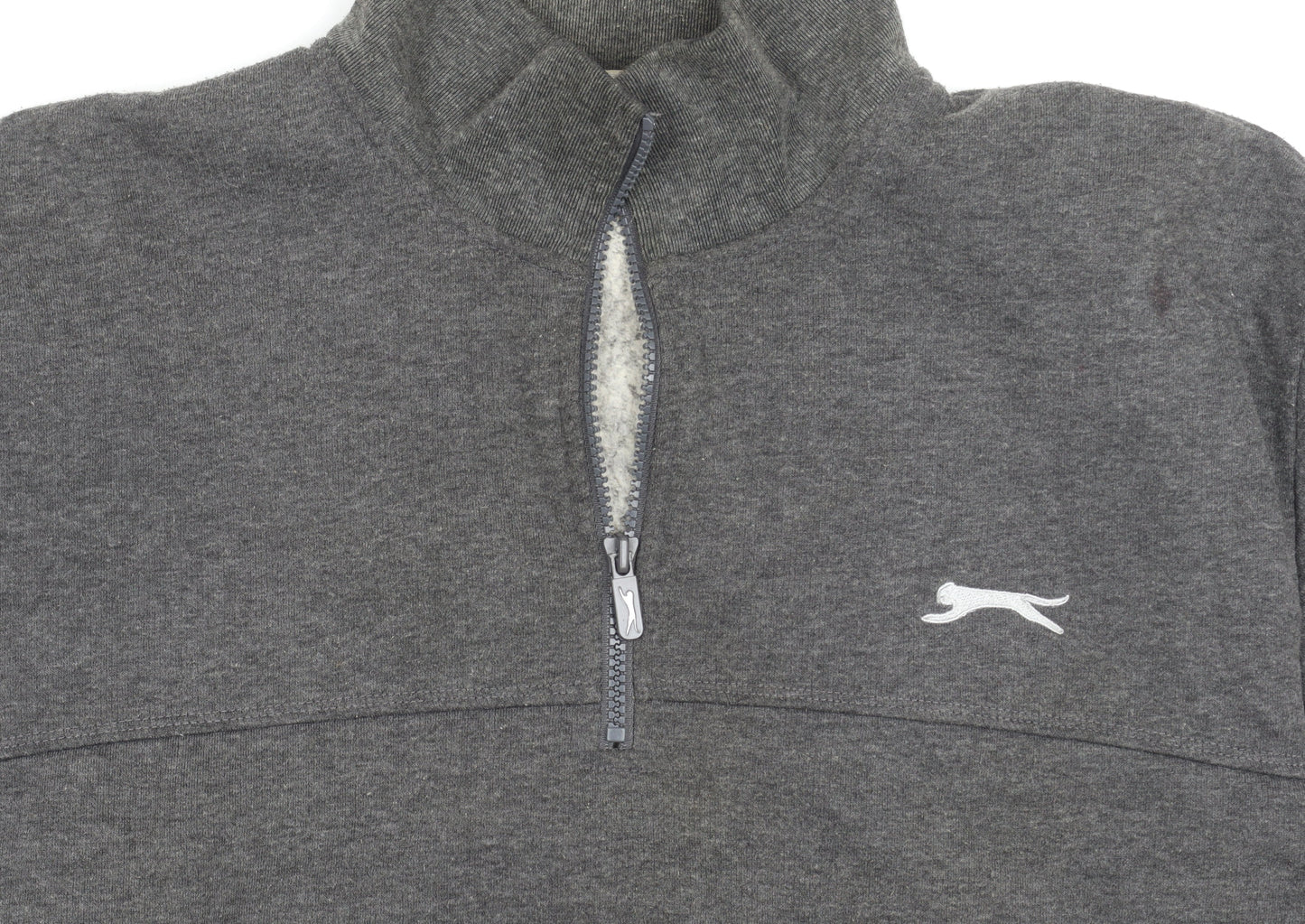 Slazenger Men's Grey 1/4 Zip Sweatshirt M