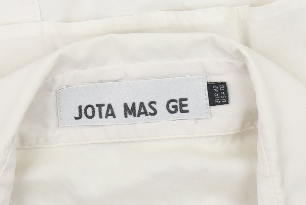 Jota Mas Ge Ivory Blouse, Women, Size 4, Lace Accents