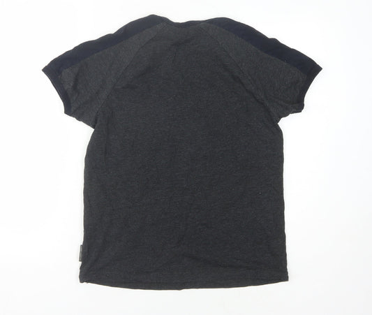 French Connection Men's Black T-Shirt, Size S, Short Sleeve