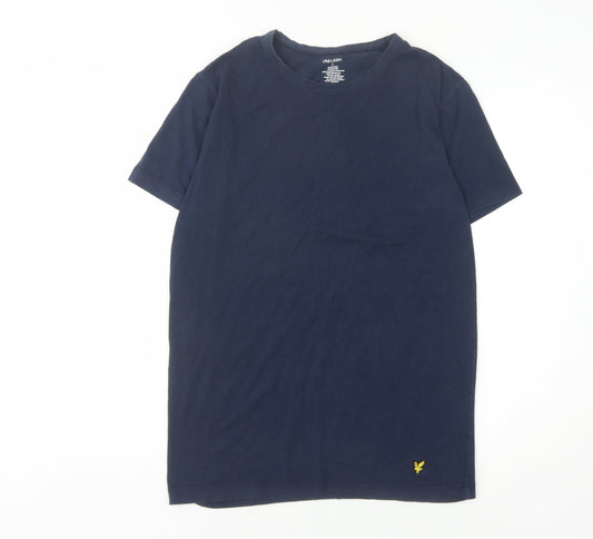Lyle & Scott Men's Blue Polo Shirt - Small