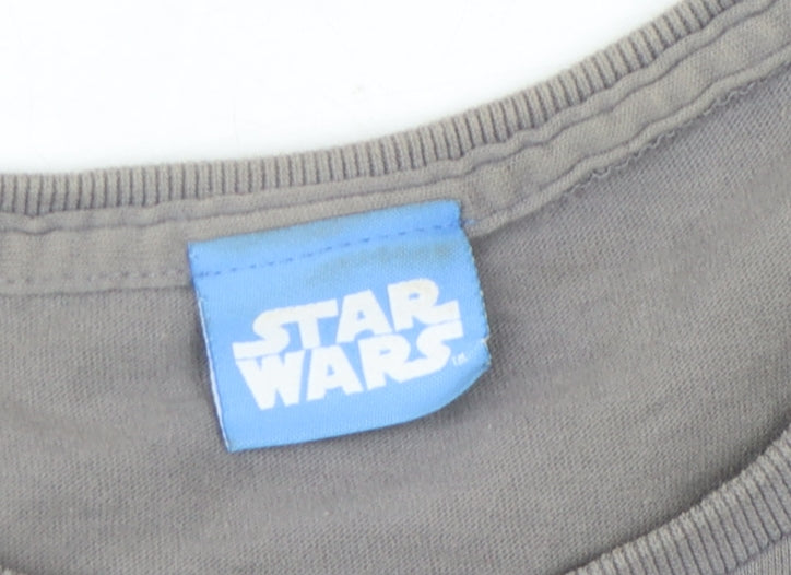 Star Wars Grey Unisex T-Shirt, M, Casual Movie Theme