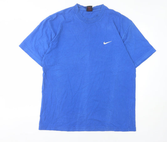 Mens UK Size L Nike Blue Cotton T-Shirt