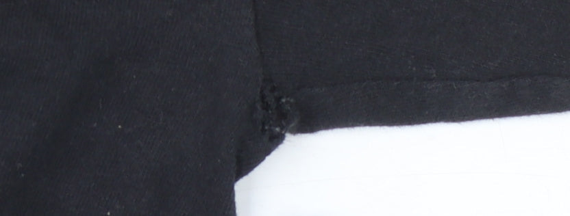 Champion Unisex Black Cropped T-Shirt, Size M