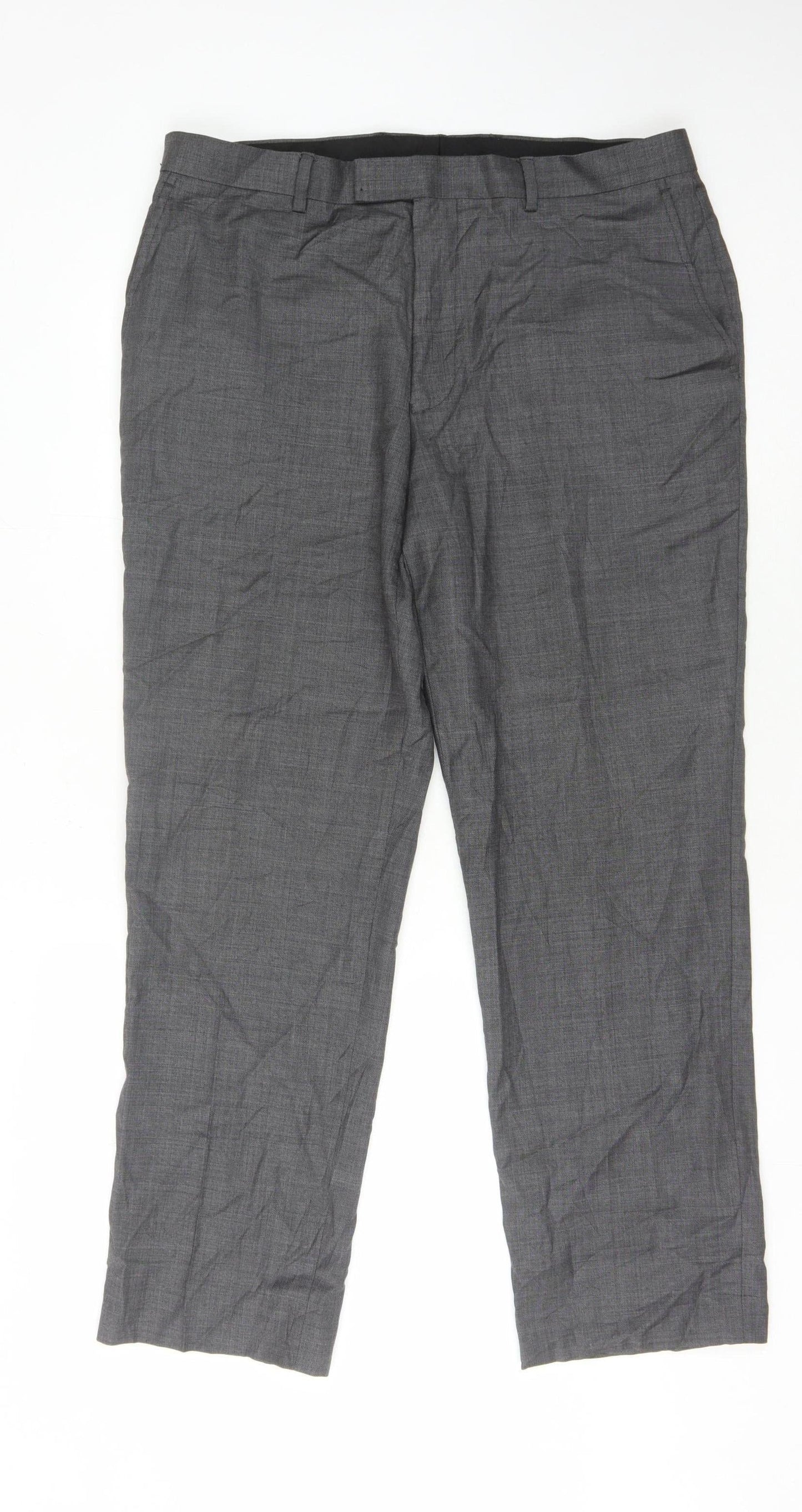Austin Reed Men's Grey Wool Trousers Size 36S