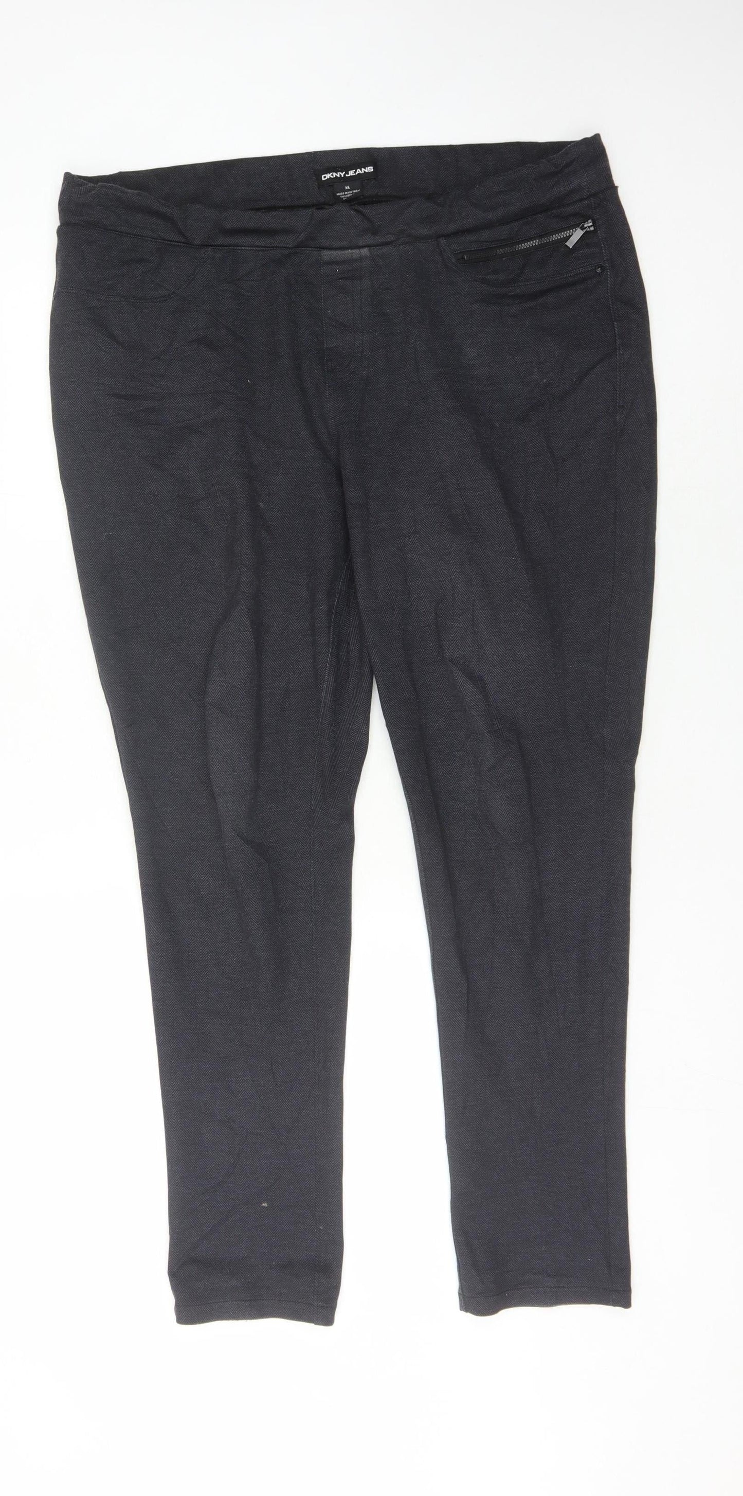 DKNY Women's Black Jeans XL