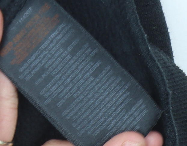 Brand and care label for McKenzie boys’ black full zip hoodie 12-13 years