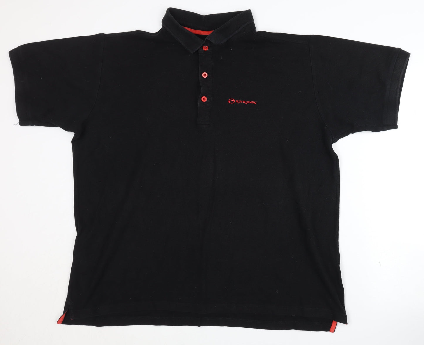 Sprayway Men's Black Polo Shirt 2XL Short Sleeve Casual