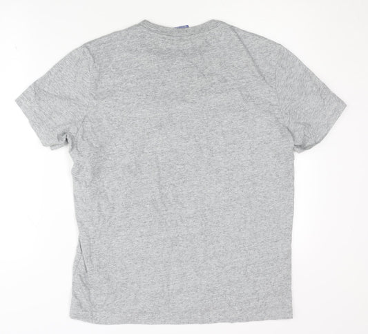 Champion Men's Grey Crew Neck Short Sleeve Logo T-Shirt M