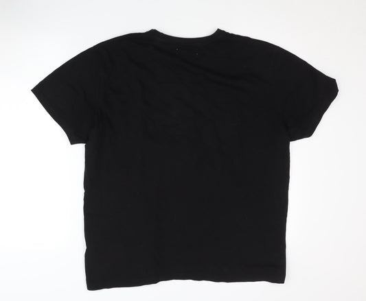 DKNY Men's Black Crew Neck T-Shirt Size L