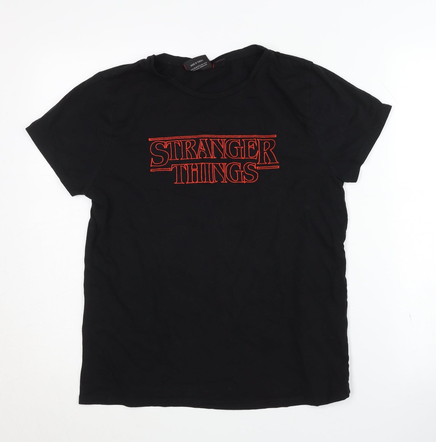 Netflix Stranger Things Black T-Shirt Unisex Adult M