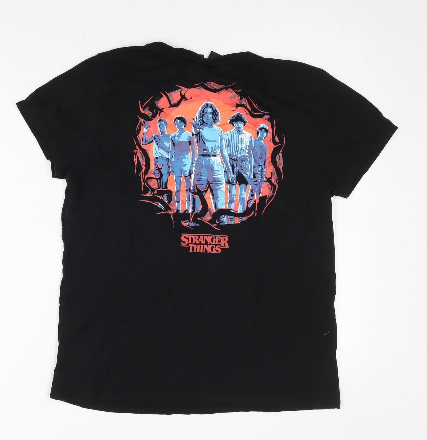 Netflix Stranger Things Black T-Shirt Unisex Adult M