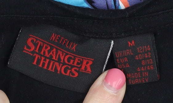 Netflix Stranger Things Black T-Shirt Unisex Adult M