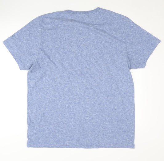 Next Men's XL Blue Graphic Print T-Shirt Casual