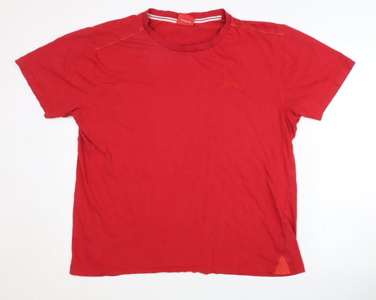 Slazenger Red Men's L Crew Neck Cotton T-Shirt