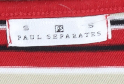 Paul Separates Women's Red Striped T-Shirt, Size S