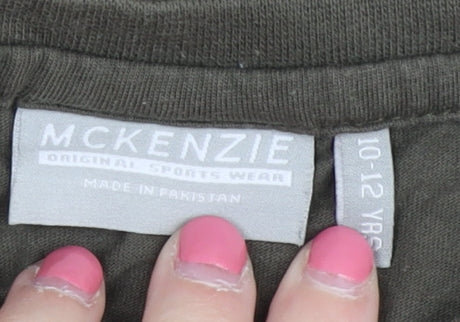 McKenzie Boys Green T-Shirt 10-11 Years Short Sleeve Casual