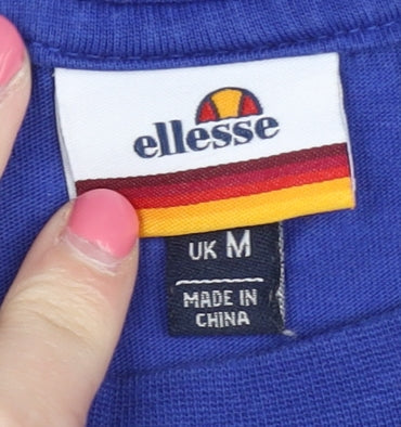 Ellesse Men's Blue Graphic T-Shirt Medium