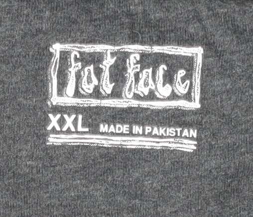 Fat Face Men's Grey Beer Graphic T-Shirt 2XL