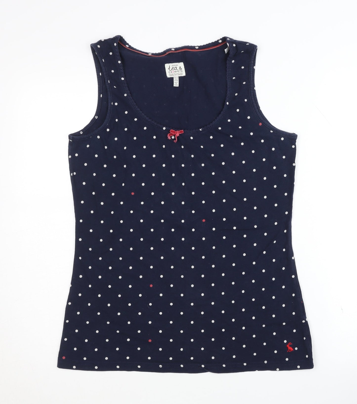 Joules Women's Blue Polka Dot Tank - Size 12