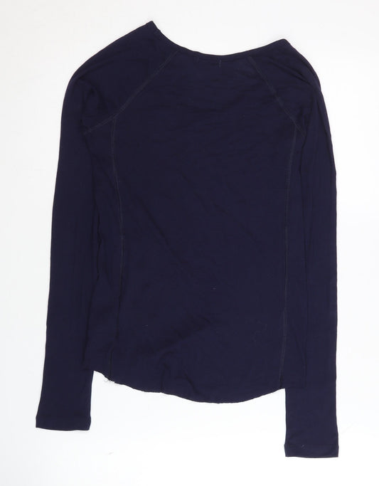 Gap Women's Blue XS Long Sleeve Cotton T-Shirt