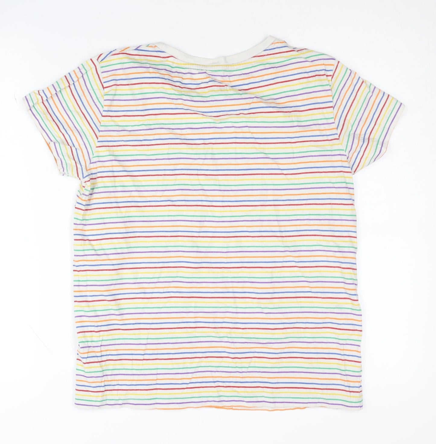 Threadbare Women's Multicoloured Striped T-Shirt Size 10