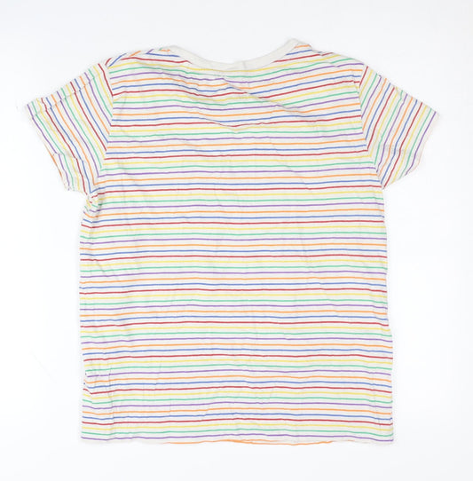 Womens UK Size 10 Threadbare Multicoloured 100% Cotton T-Shirt