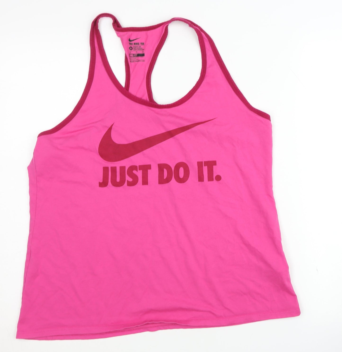 Nike Women's Pink XL Athletic Tank Top for Gym & Running