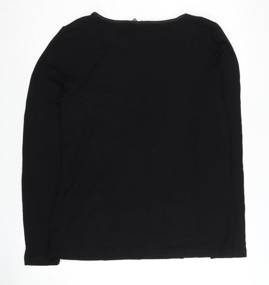 Laura Ashley Women's Black Long Sleeve T-Shirt Size 14