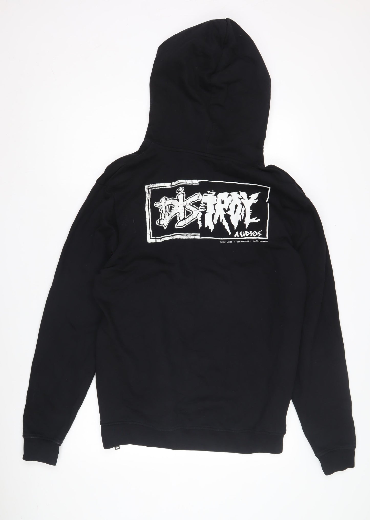 AllSaints Men's Black Logo Hoodie - Small