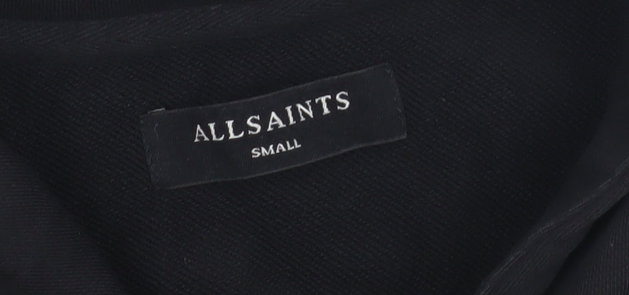 AllSaints Men's Black Logo Hoodie - Small