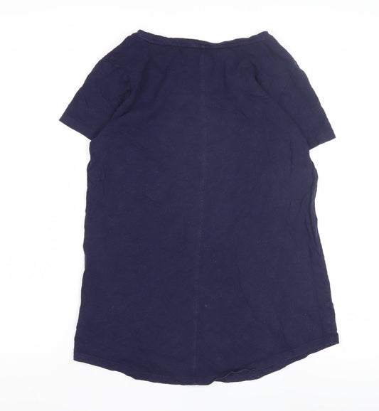 GAP Women's Blue M T-Shirt, Solid Casual Short Sleeve