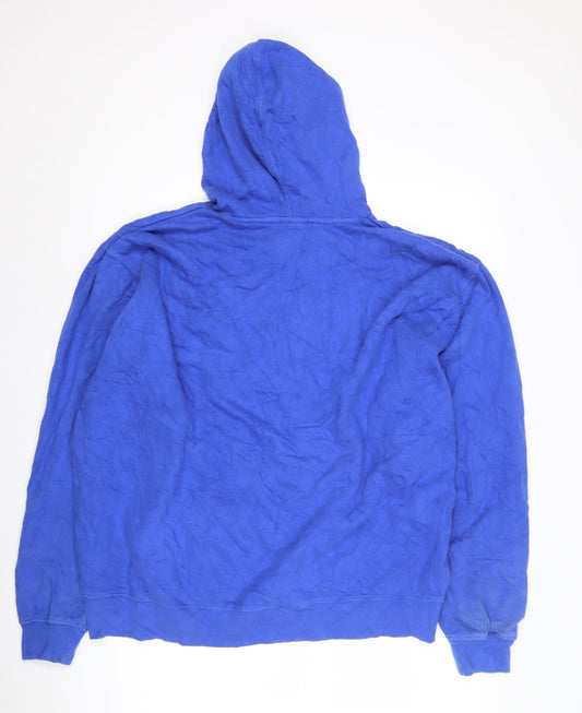 Nike Blue Men's XL Hoodie with Logo - Fleece Pullover