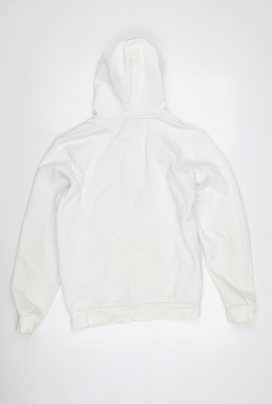 Puma Men's White Pullover Hoodie M Logo Style