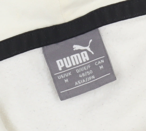 Puma Men's White Pullover Hoodie M Logo Style