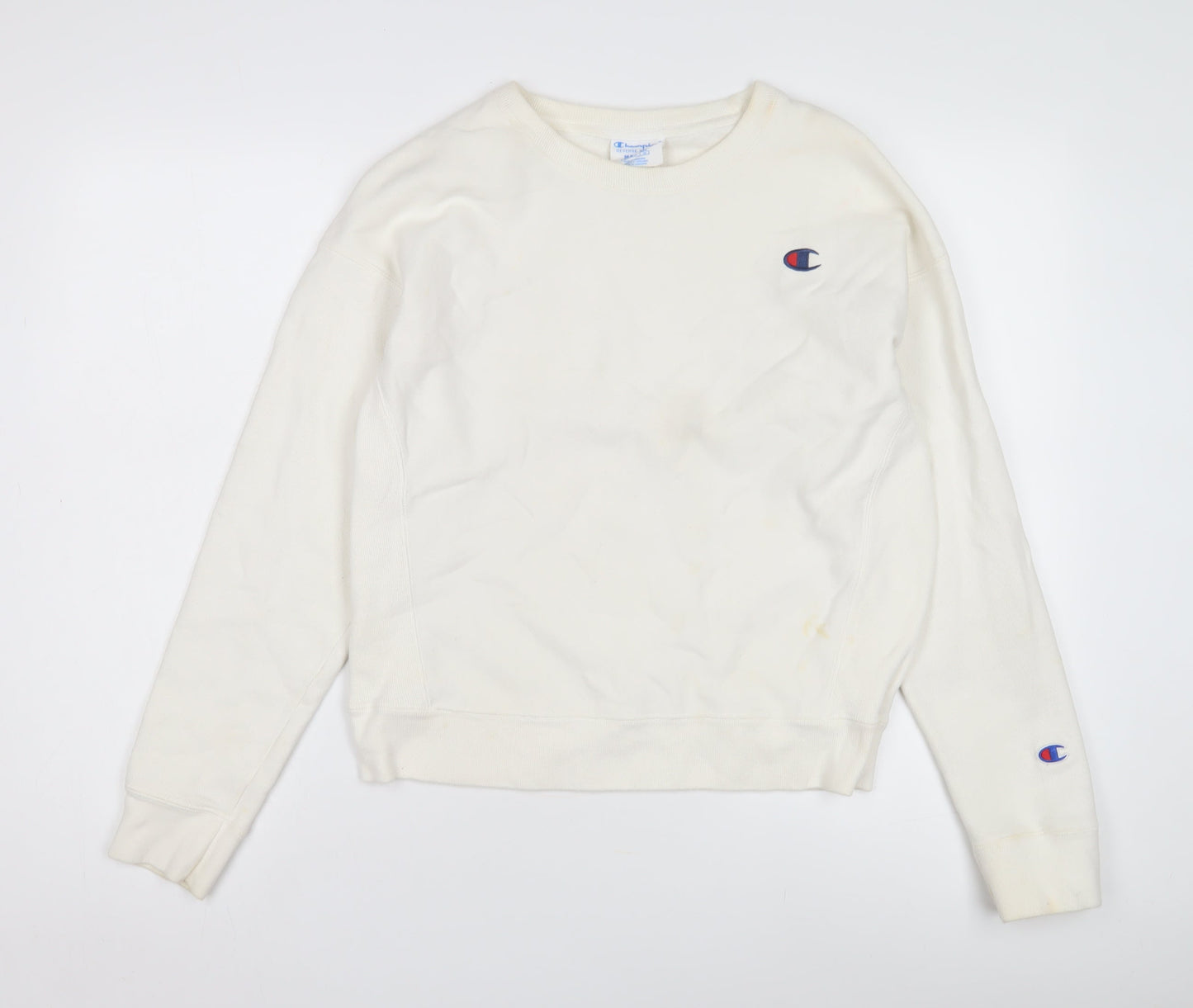 Champion Ivory Crew Neck Sweatshirt M Unisex Adults