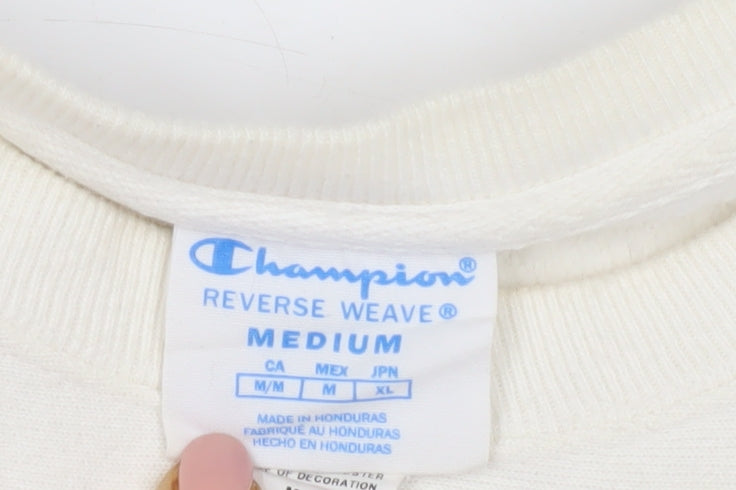 Champion Ivory Crew Neck Sweatshirt M Unisex Adults