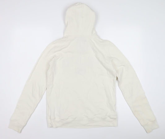 Womens UK XS Regular Hollister White Pullover Hoodie