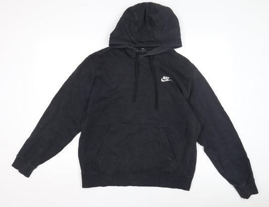 Mens UK M Regular Nike Black Pullover Hoodie