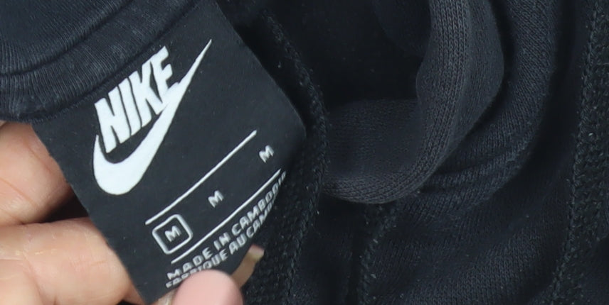 Nike Men's Black Pullover Hoodie Medium, Logo Accent