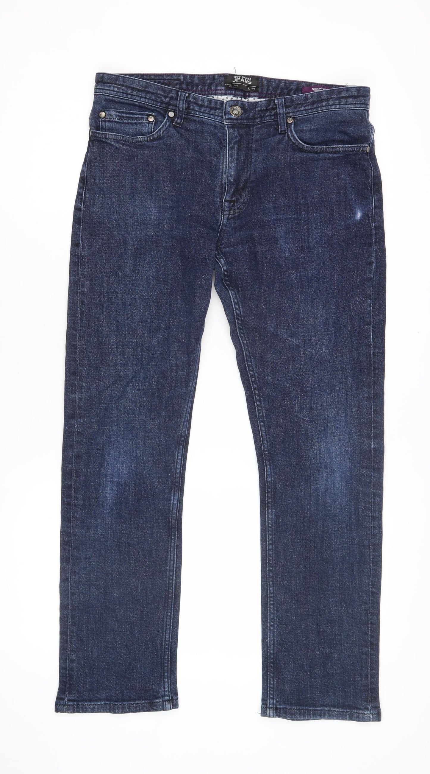 Jeff Banks Men's Blue Straight Jeans Size L