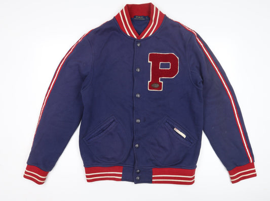 Polo Ralph Lauren Men's Blue Varsity Jacket Size S