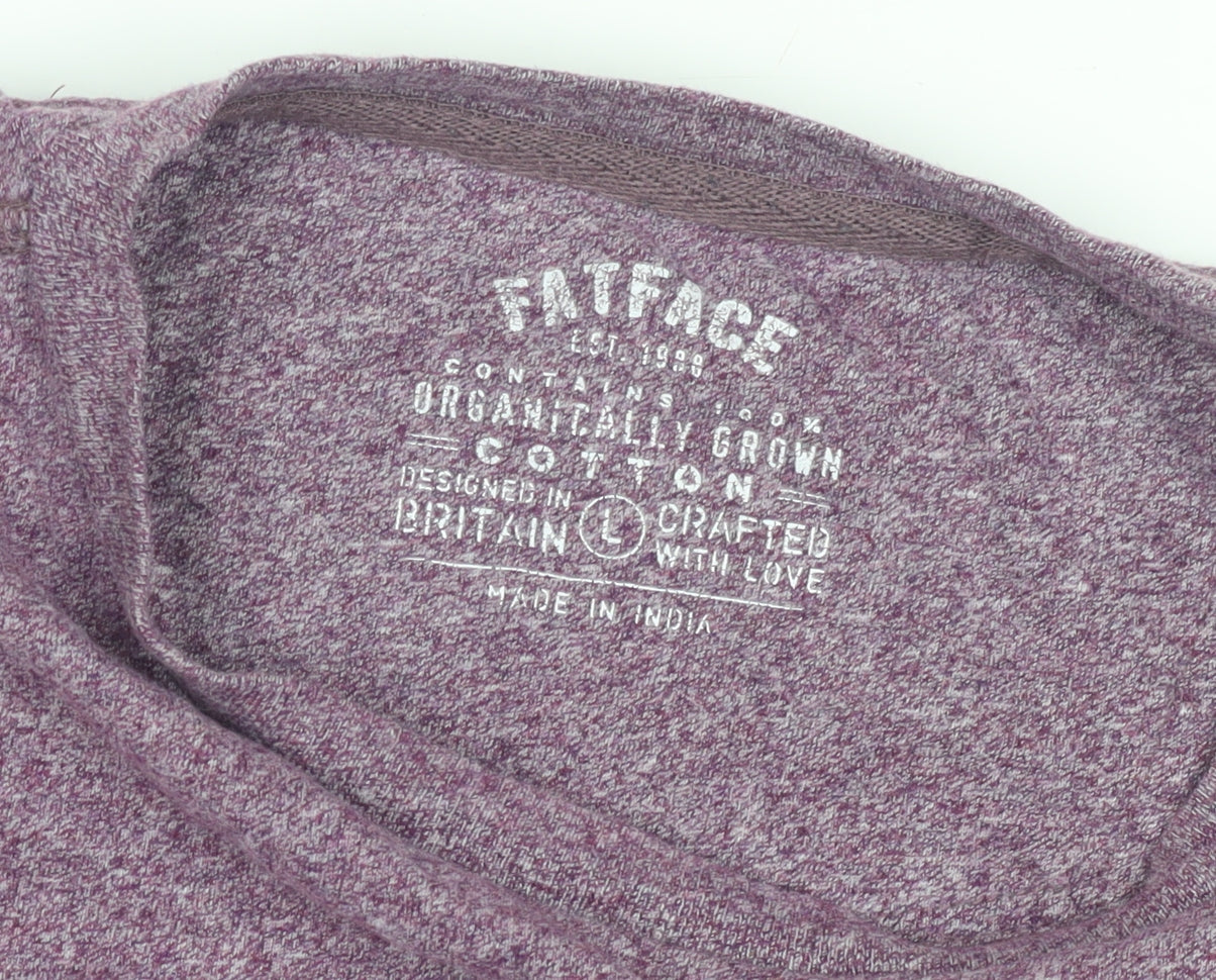 Fatface Men’s Purple Cotton Crew Neck T-Shirt L
