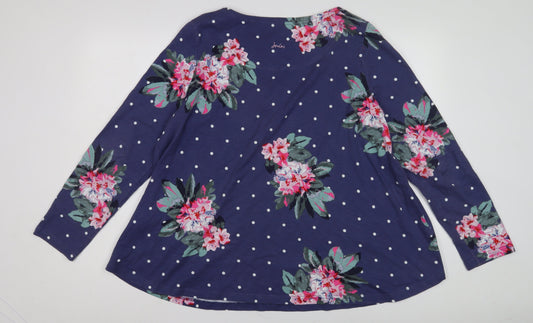 Joules Women's Blue Floral T-Shirt