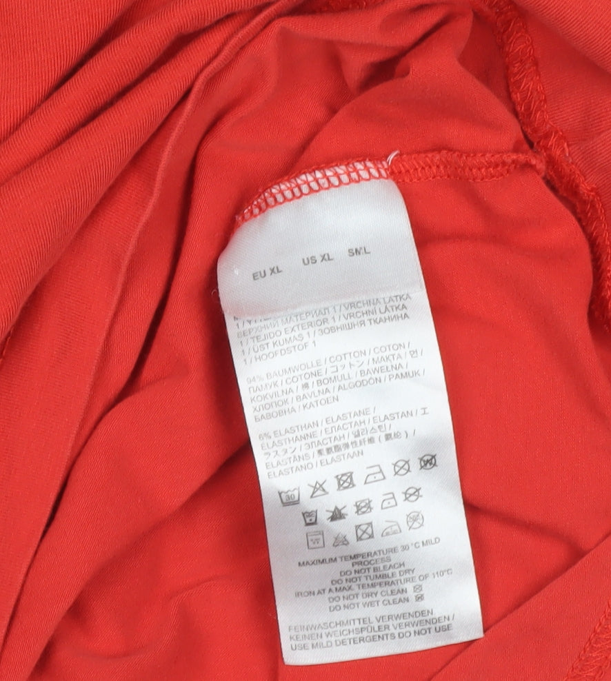 Fire+Ice Men's Red XL T-Shirt, Crew Neck, Solid