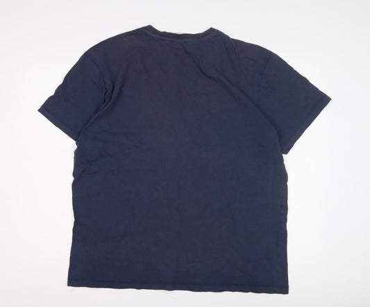 Nike Men's Blue 2XL Sports T-Shirt, Crew Neck