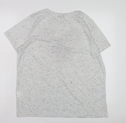 Disney Women's Grey T-Shirt Size 14 Short Sleeve Casual