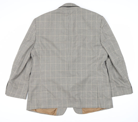 Marks and Spencer Men's Beige Check Blazer 46R