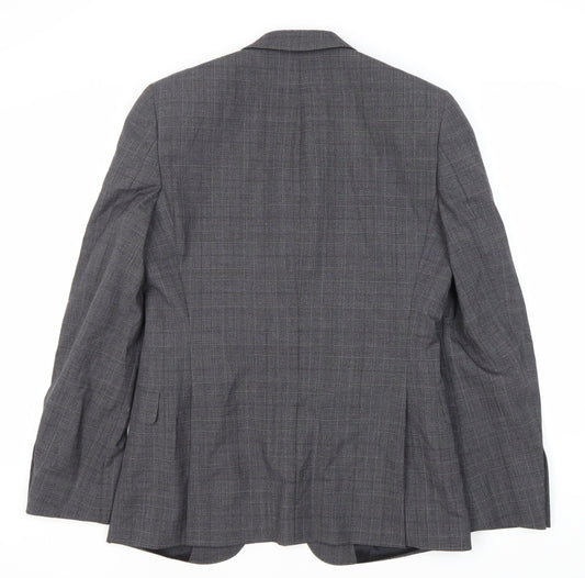 Kin by John Lewis Grey Slim Fit Blazer 38R Check