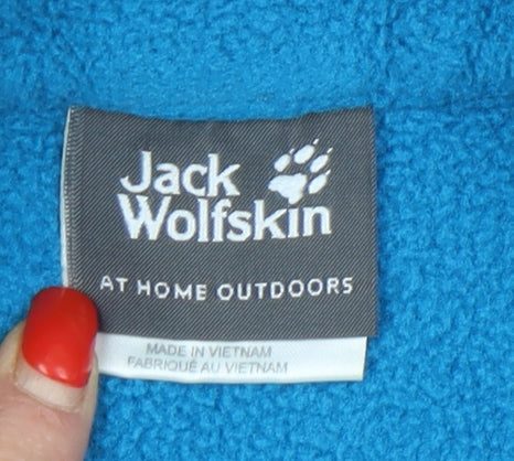 Jack Wolfskin Women's Blue Fleece Jacket Size M