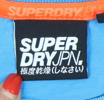 Superdry Men's Blue T-Shirt, Medium, Crew Neck